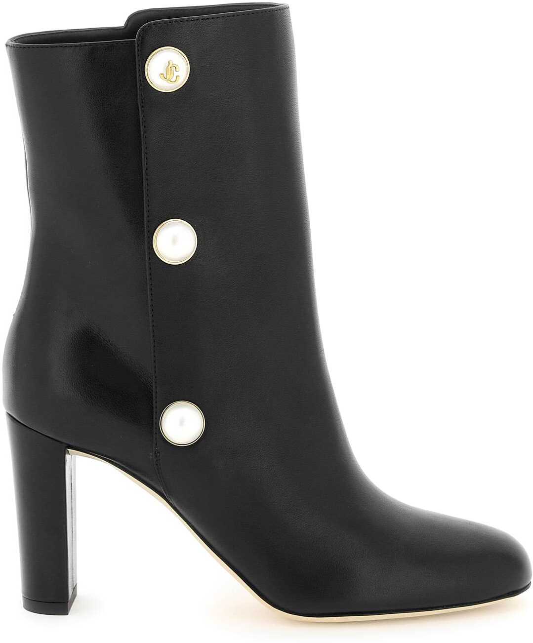 Jimmy Choo \'Rina\' Nappa Leather Ankle Boots BLACK