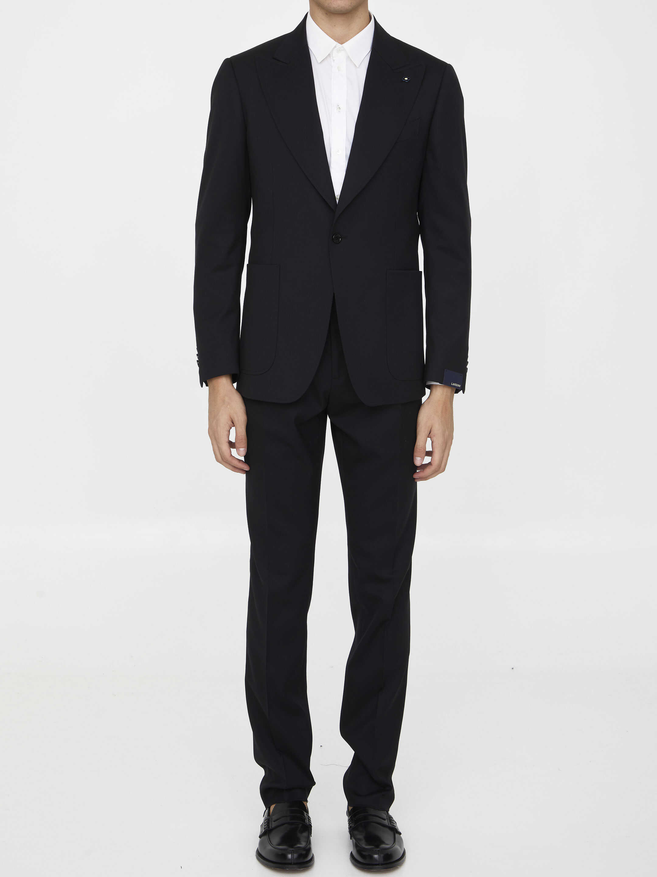 Lardini Wool Two-Piece Suit BLACK