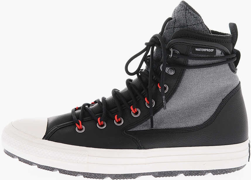 Sneakers Converse Chuck Taylor All Star All Textured Leather High-Top Sneakers Black Femei (BM 9362681) 2