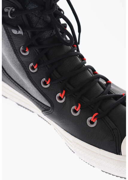 Sneakers Converse Chuck Taylor All Star All Textured Leather High-Top Sneakers Black Femei (BM 9362681) 4