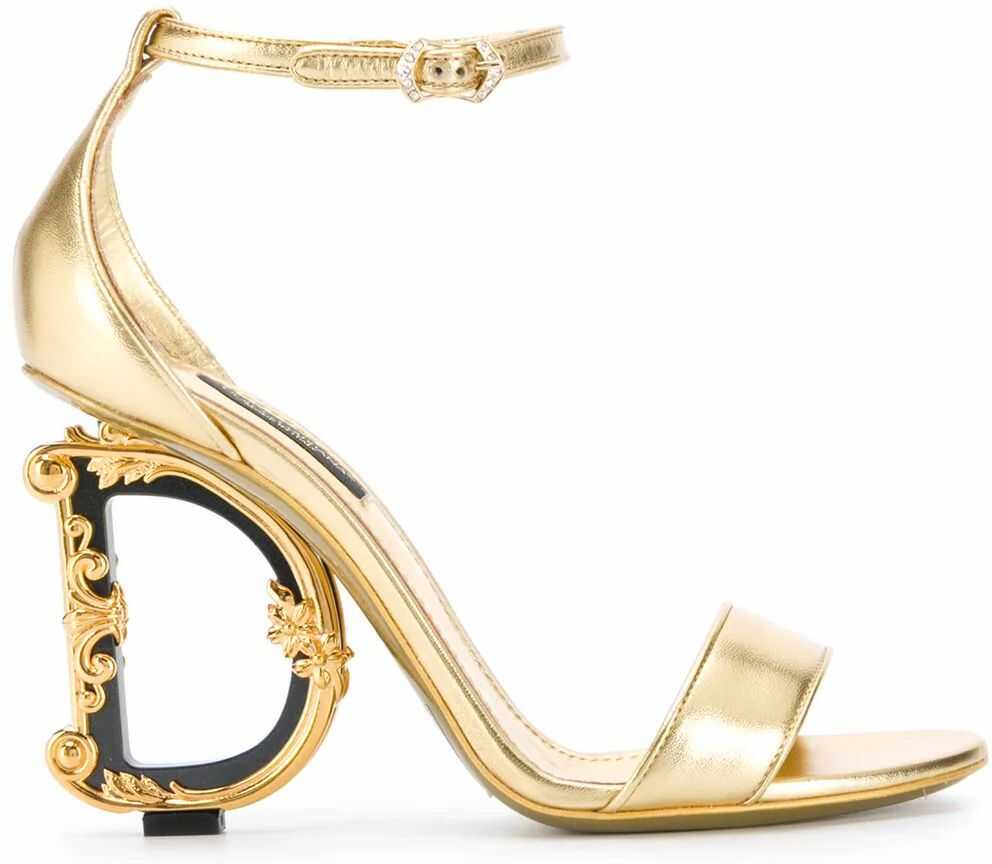 Poze Dolce & Gabbana Leather Sandals GOLD
