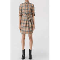 Rochii elegante Vintage Check Shirt Dress Femei