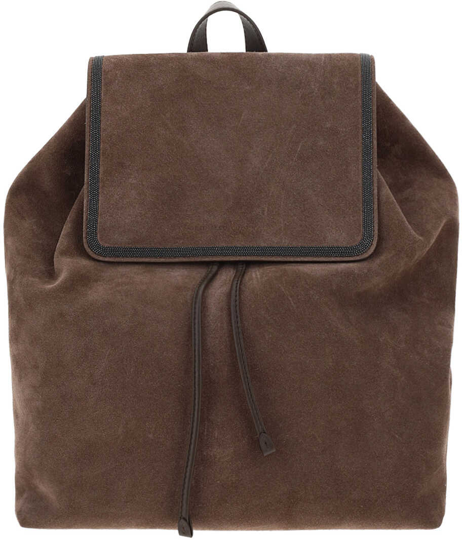 Brunello Cucinelli Precious Contour Backpack BROWN