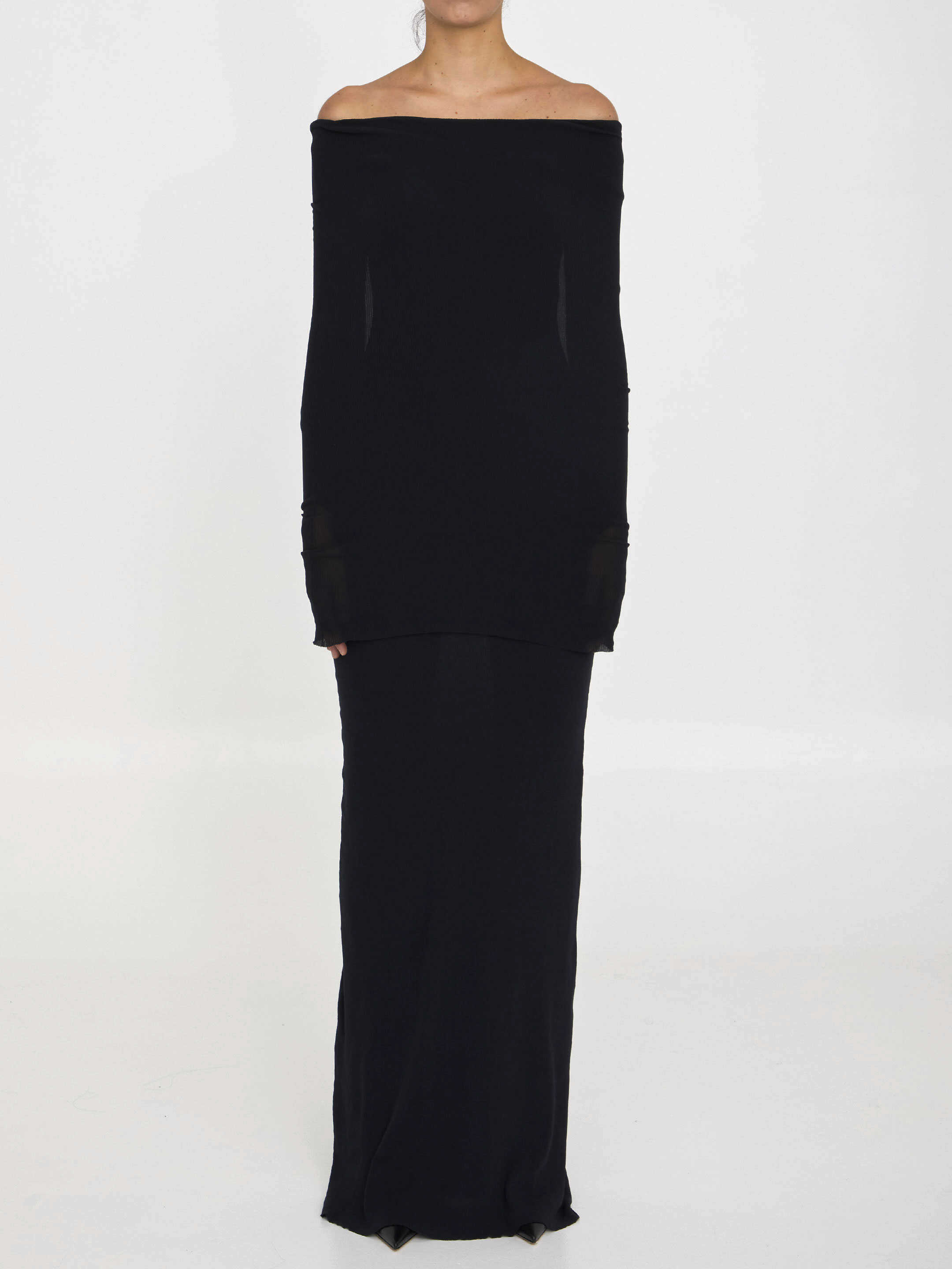 Balenciaga Double Layer Dress BLACK