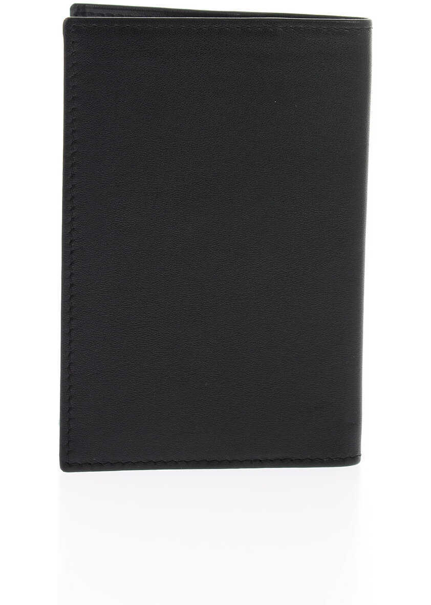 Portofele CORNELIANI Solid Color Leather Card Holder Black Barbati (BM 9372197) 2