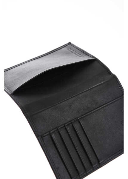 Portofele CORNELIANI Solid Color Leather Card Holder Black Barbati (BM 9372197) 4