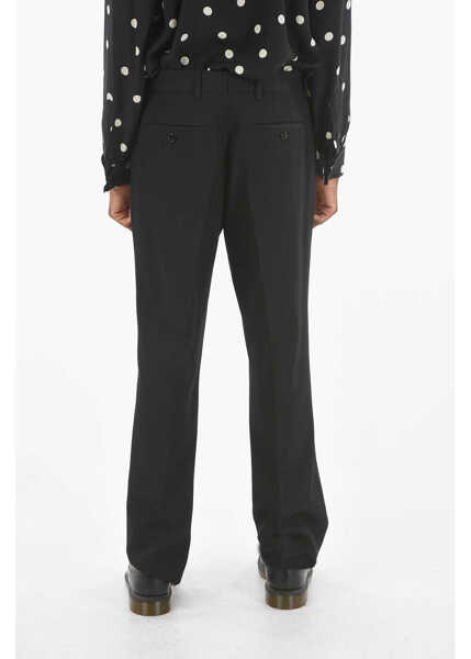 Pantaloni eleganti Burberry Virgin Wool Tailored Straight-Leg Pants Black Barbati (BM 9372233) 2