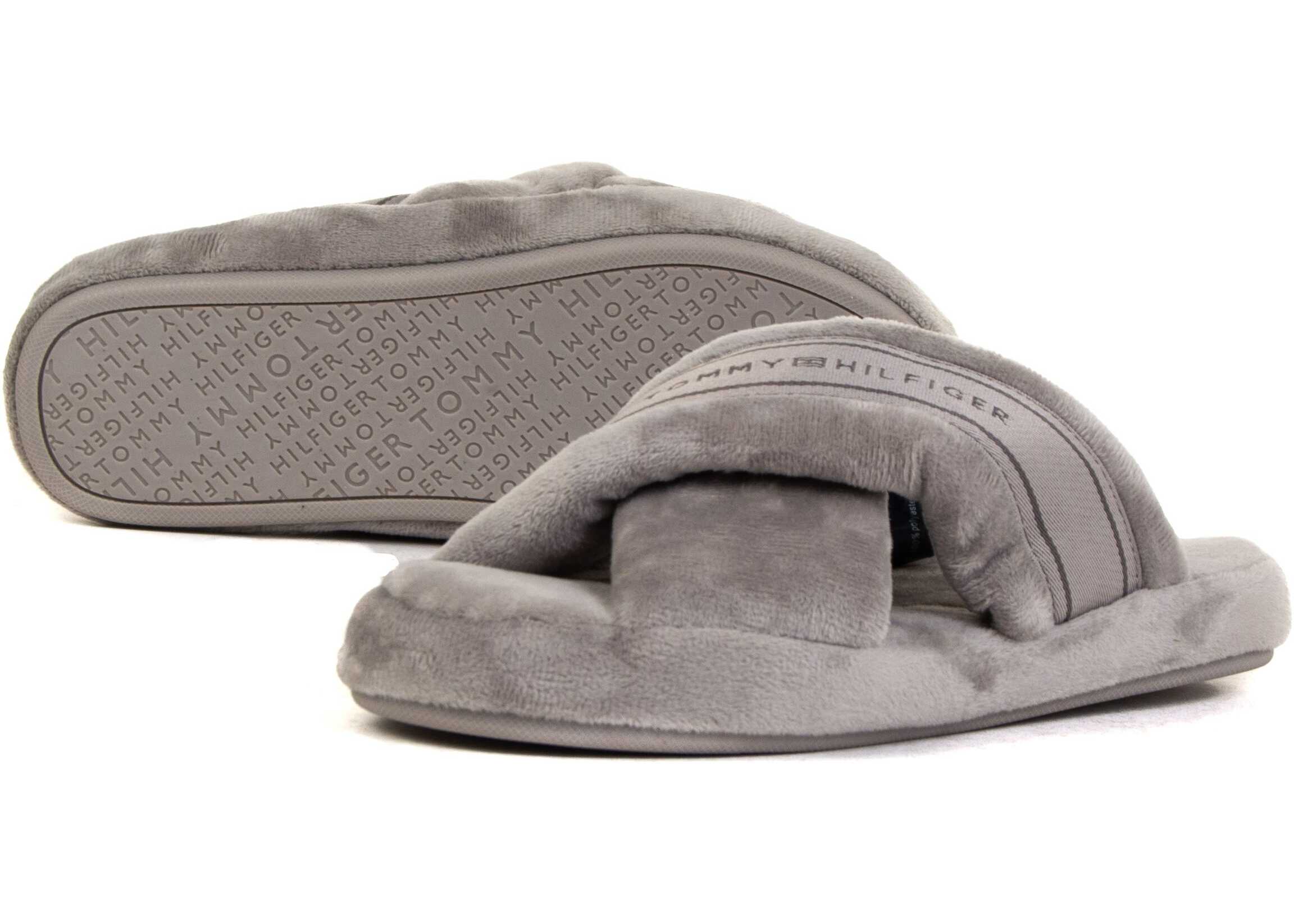 Tommy Hilfiger Comfy Home Slippers With Straps Gray