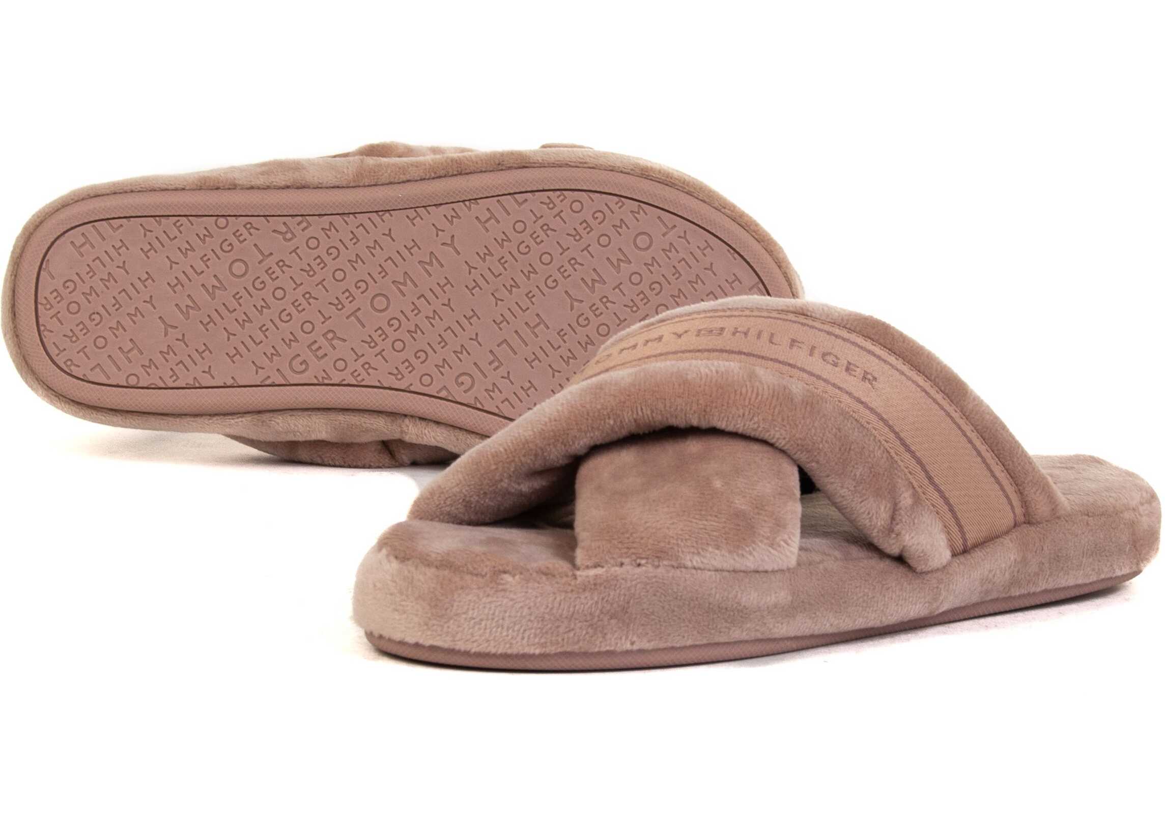 Tommy Hilfiger Comfy Home Slippers With Straps Pink