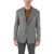 CORNELIANI 2 Button Gate Tartan Motif Blazer Gray