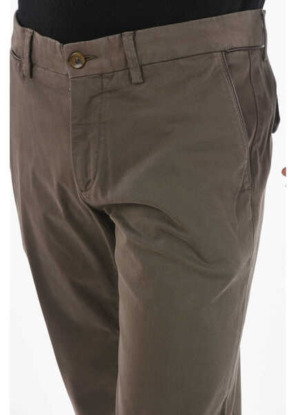 Pantaloni casual CORNELIANI Id Stretch Cotton Chino Pants Brown Barbati (BM 9389840) 3