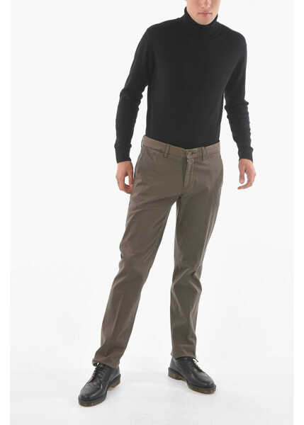 Pantaloni casual CORNELIANI Id Stretch Cotton Chino Pants Brown Barbati (BM 9389840) 4
