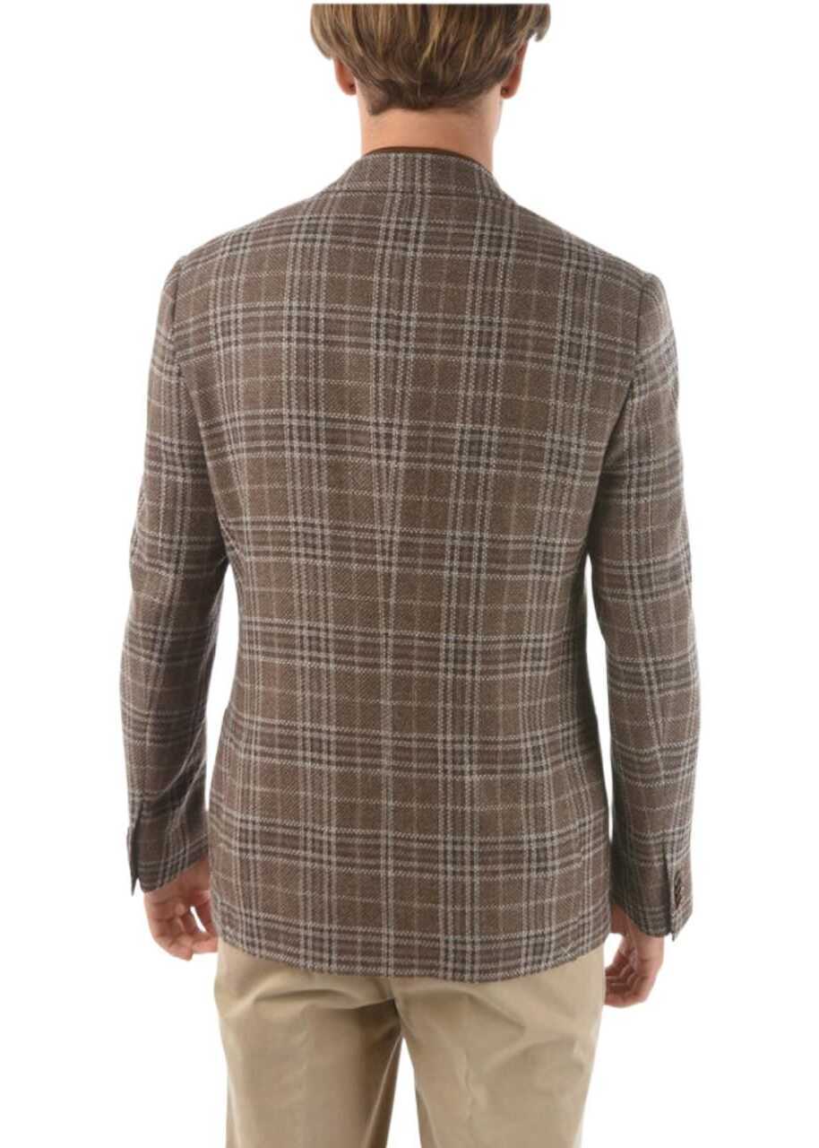 Sacouri CORNELIANI Tweed Wool-Blend Gate 2-Button Blazer Brown Barbati (BM 9390101) 2