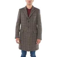 Paltoane Cc Collection Half-Lined Houndstooth Patterned Coat Barbati