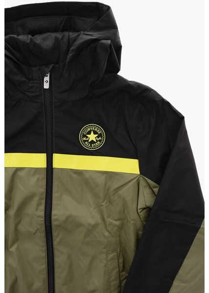 Jachete Converse All Star Chuck Taylor Logo Printed Two-Tone Windbreaker Black Baieti (BM 9393401) 2