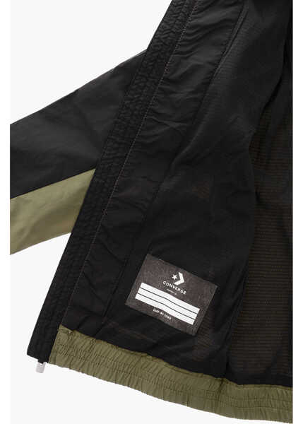 Jachete Converse All Star Chuck Taylor Logo Printed Two-Tone Windbreaker Black Baieti (BM 9393401) 4