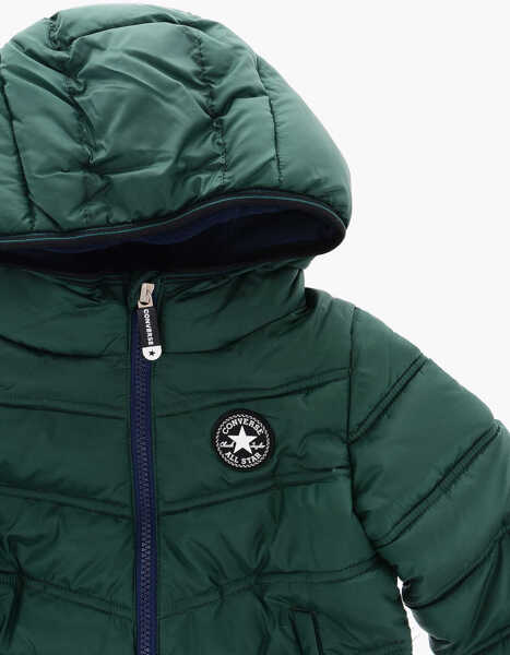 Jachete Converse All Star Chuck Taylor Padded Jacket With Fleece Inner Green Baieti (BM 9393953) 2