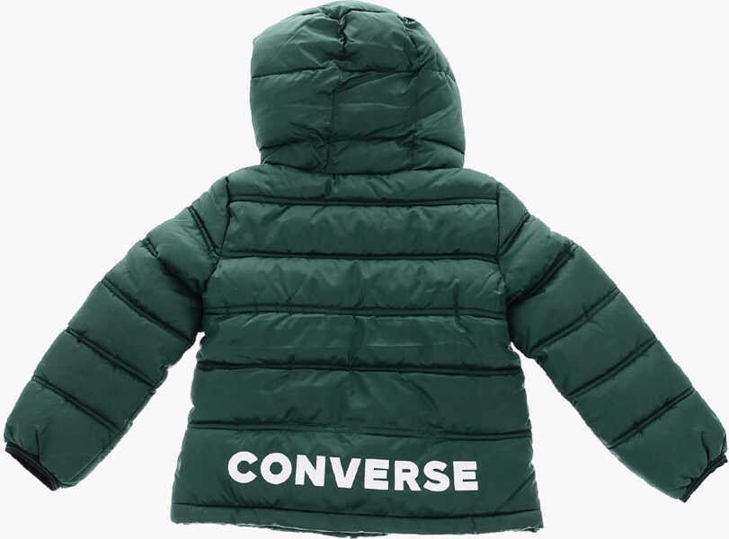 Jachete Converse All Star Chuck Taylor Padded Jacket With Fleece Inner Green Baieti (BM 9393953) 3