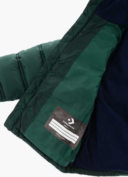 Jachete Converse All Star Chuck Taylor Padded Jacket With Fleece Inner Green Baieti (BM 9393953) 4