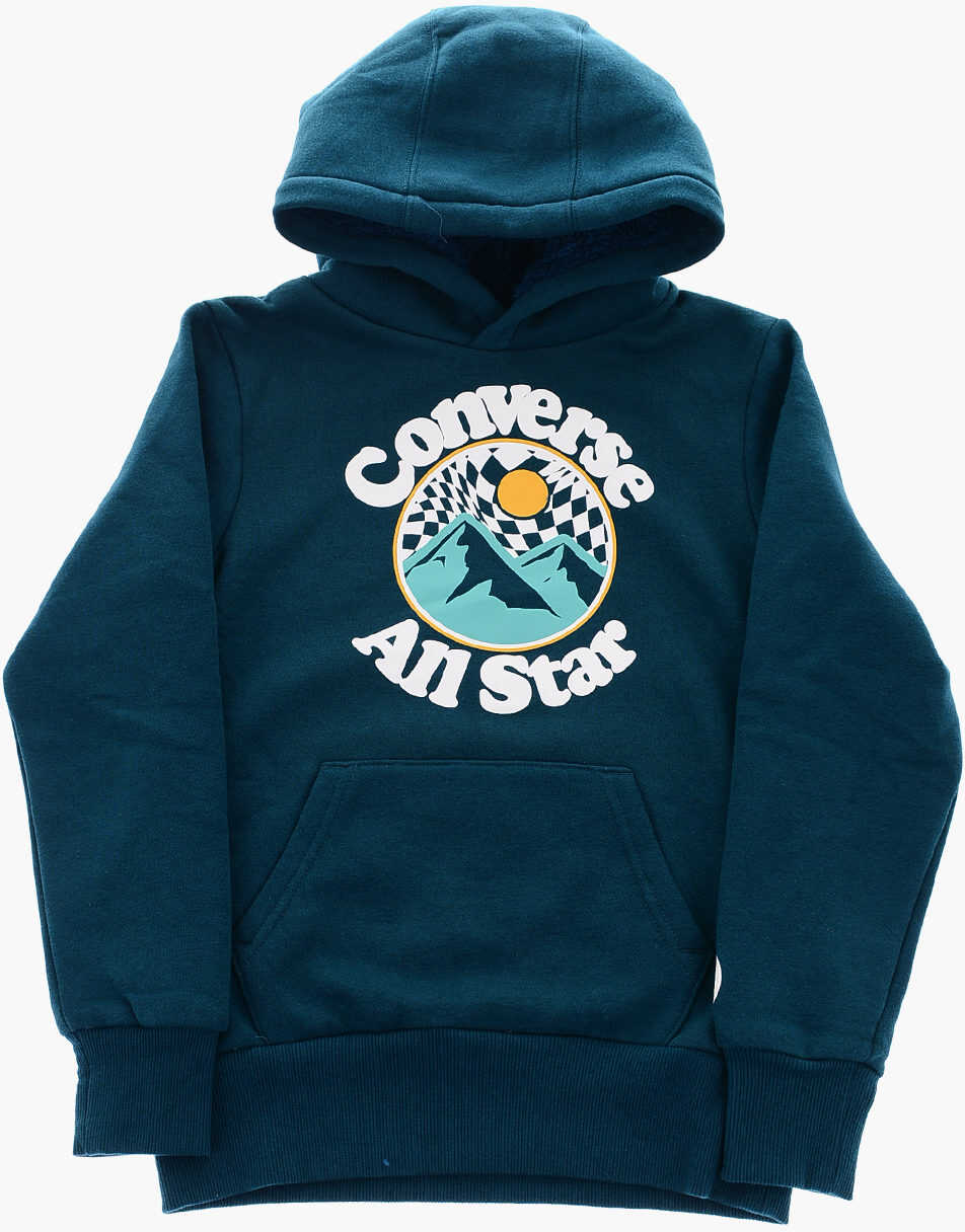 Converse Kids All Star Embossed Logo Into The Wild Hoodie Blue