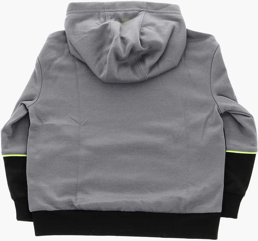 Hanorace Nike Two-Tone Sweatshirt With Logo-Print On The Front Black Baieti (BM 9394841) 3