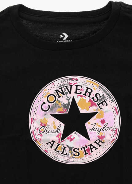 Tricouri Converse All Star Chuck Taylor Crewneck T-Shirt With Large Front Prin Black Baieti (BM 9395054) 2