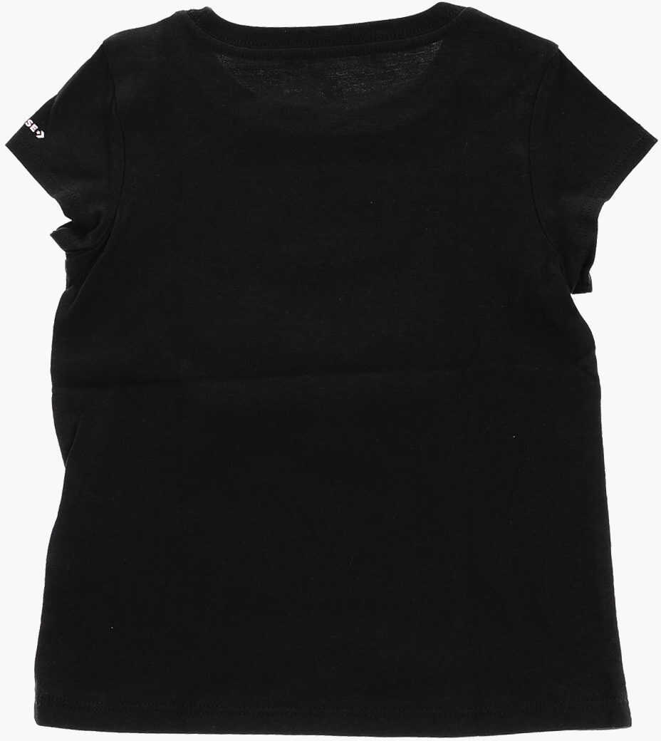 Tricouri Converse All Star Chuck Taylor Crewneck T-Shirt With Large Front Prin Black Baieti (BM 9395054) 3