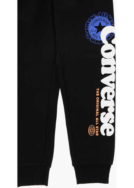 Pantaloni casual Converse All Star Chuck Taylor Feeced Cotton Cargo Jogger With Emboss Black Baieti (BM 9395231) 2