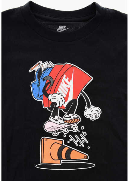 Tricouri Nike Front Printed Crew-Neck T-Shirt Black Baieti (BM 9395237) 2