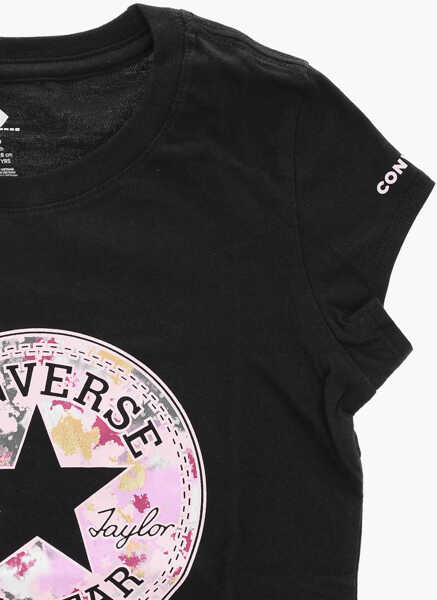 Tricouri Converse All Star Chuck Taylor Front Printed Crew-Neck T-Shirt Black Baieti (BM 9395252) 2