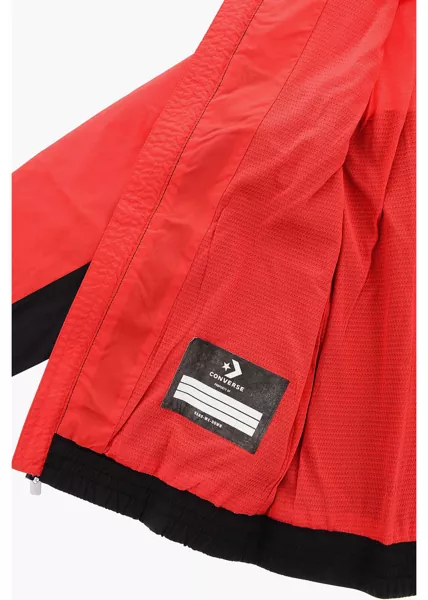 Jachete Converse All Star Chuck Taylor Hooded Two-Tone Windbreaker Black Baieti (BM 9395255) 4