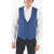 CORNELIANI Wool 4 Buttons Academy Waistcoat With Martingale Blue