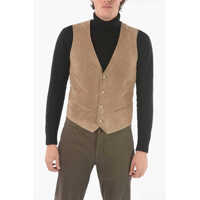 Geci de piele Id V-Neck Suede Vest Barbati