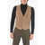 CORNELIANI Id V-Neck Suede Vest Beige