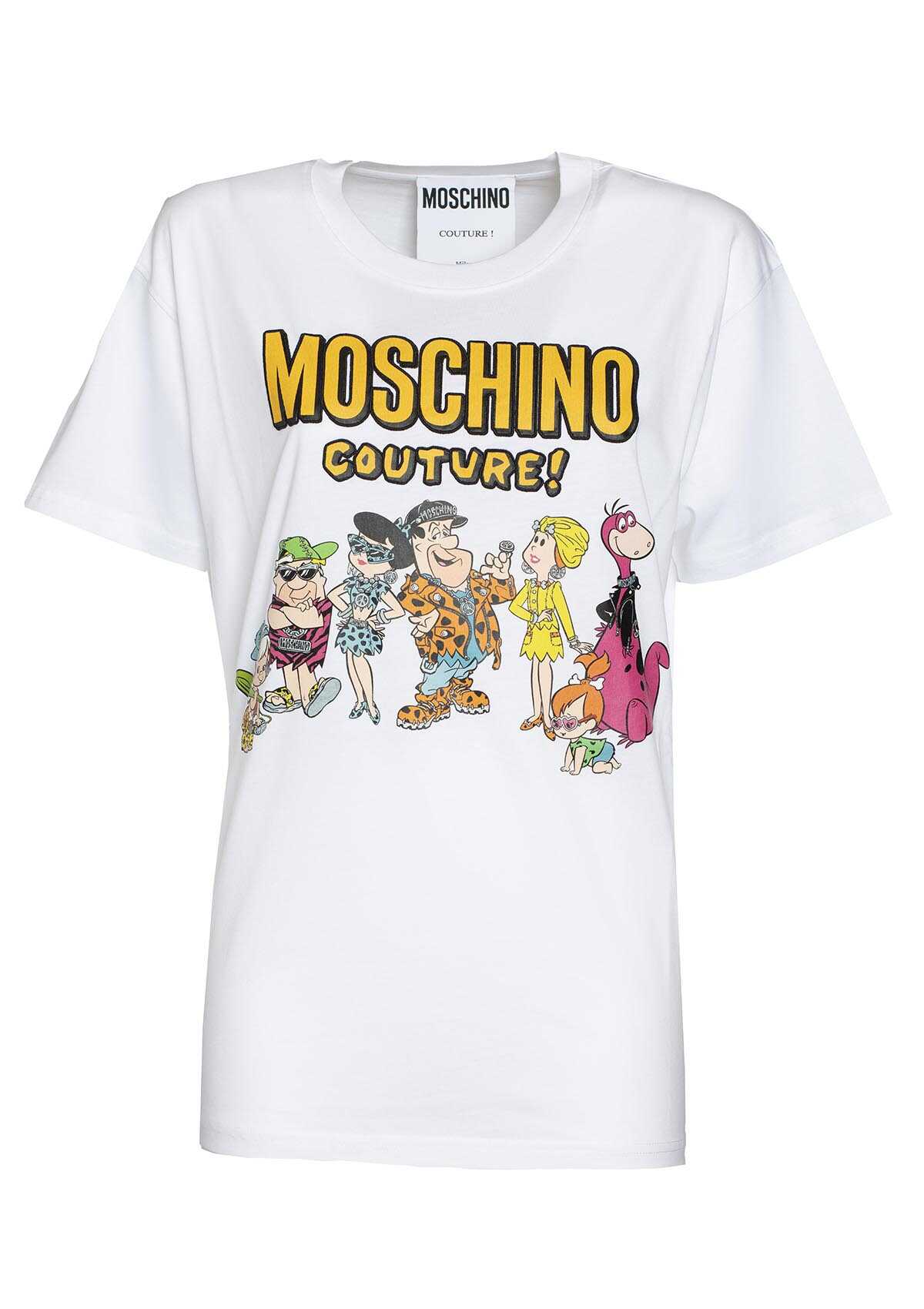 Moschino The Flinstones Over Tshirt BIANCO