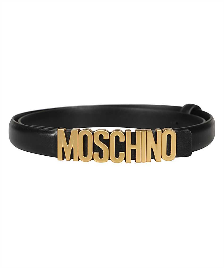 Moschino Metallic Letter Mini Belt NERO ORO