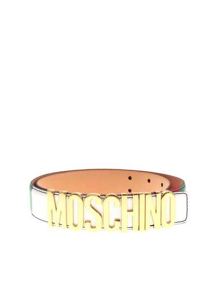 Curele Barbati Moschino Italia Metallic Letter Belt