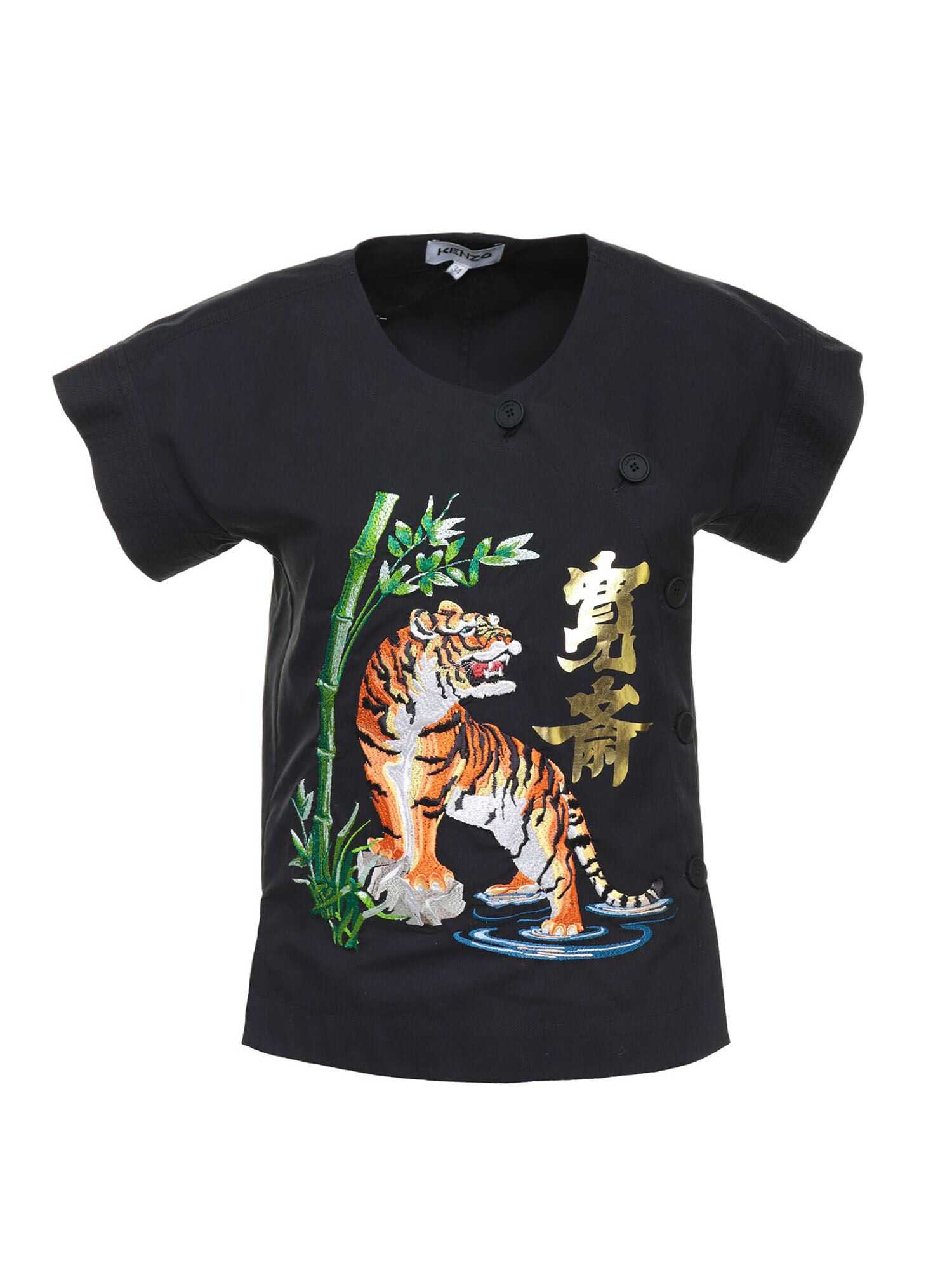 Kenzo Tiger Kimono Tshirt NERO