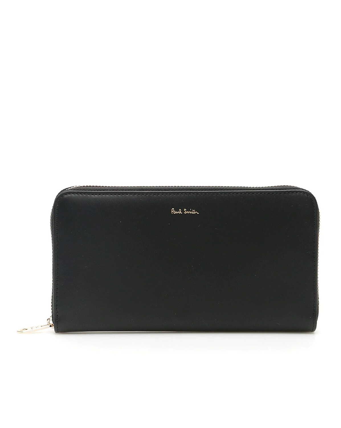 Paul Smith Large Zip-Around Wallet Multistripe Interior NERO