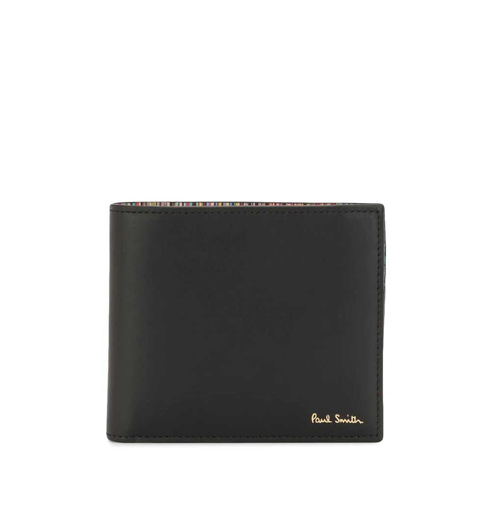 Paul Smith Stripe Interior Billfold Wallet NERO