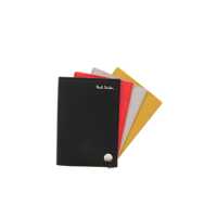 Portofele Black and Red Straw Grain Pivot Card Holder Barbati