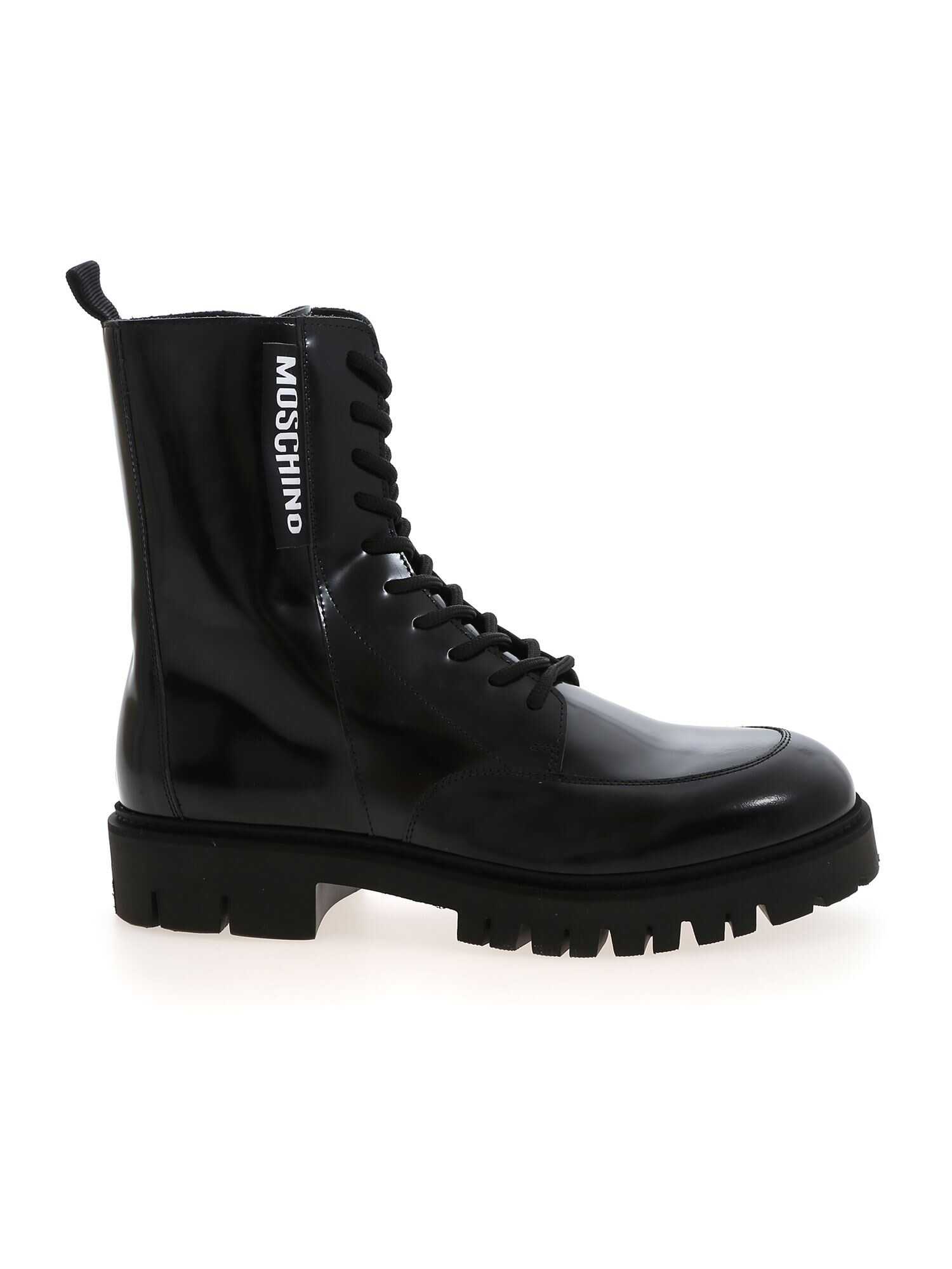 Moschino Label Boots NERO