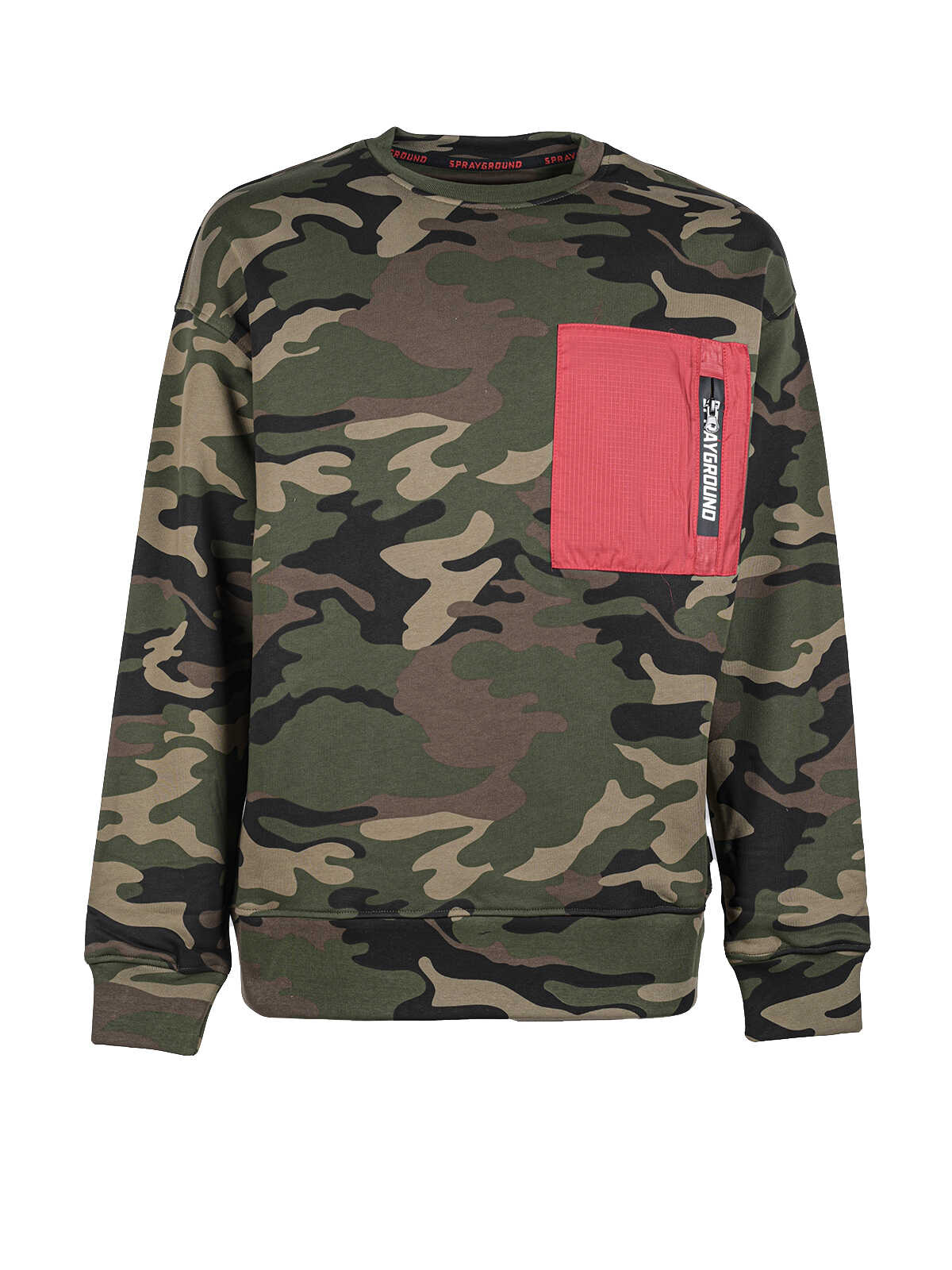 Sprayground Tiger Camo Sweater MILITARE