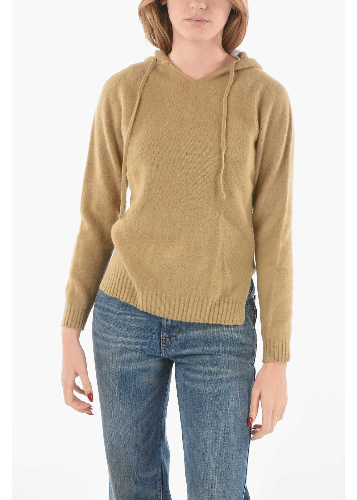 DROME Wool Hooded Sweater Beige