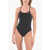 Nike Swim Open Back One Piece Swimsuit Black