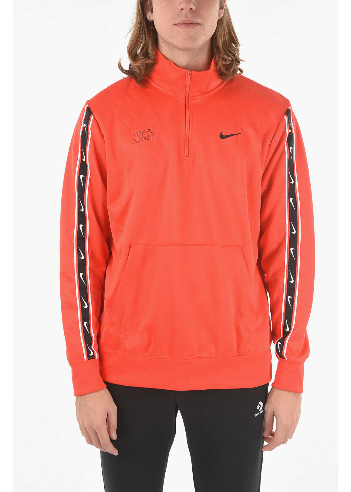 Nike Maxi Patch Pocket Half-Zip Sweatshirt Red