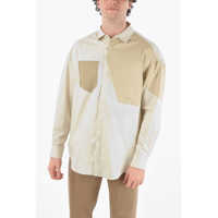 Camasi casual Standard Collar Workwear Two Tone Shirt Barbati