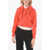 Nike Zip Closure Cropped Sweatshirt With Hood Orange