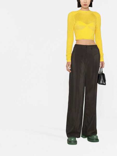 Pulovere casual AMBUSH Crop Shirt YELLOW Femei (BM 9412175) 2