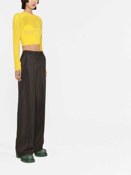 Pulovere casual AMBUSH Crop Shirt YELLOW Femei (BM 9412175) 4
